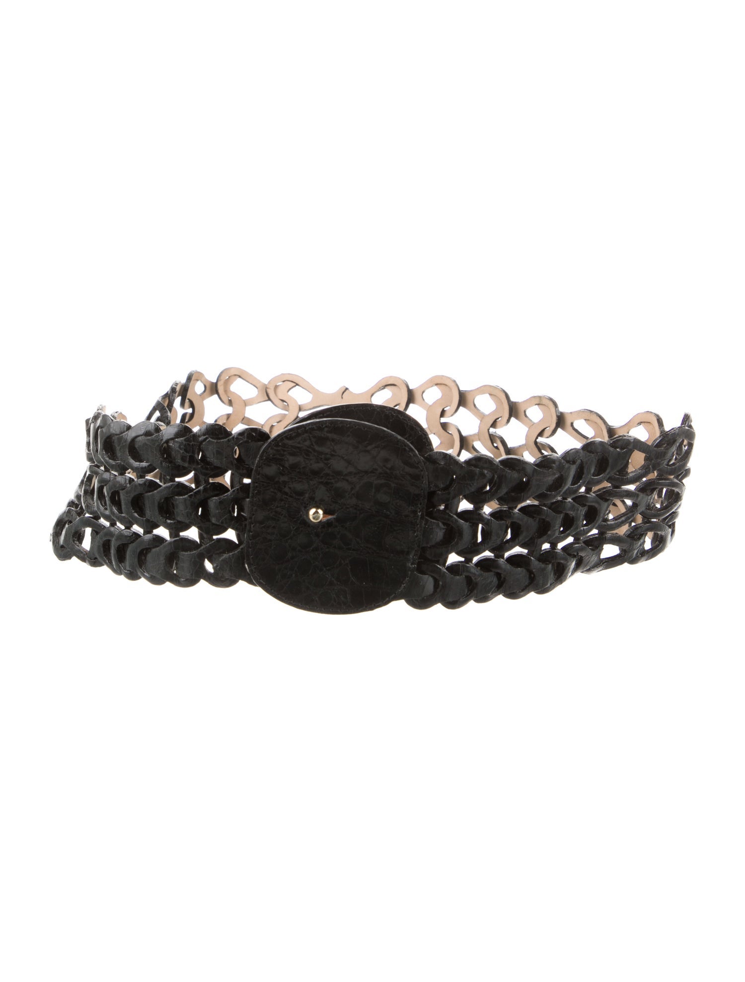 Nancy Gonzalez Wide Crocodile Waist Belt