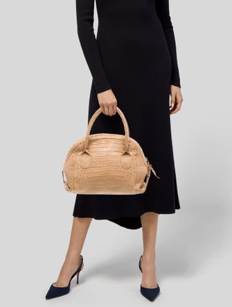 Nancy Gonzalez Crocodile Top Handle Bag