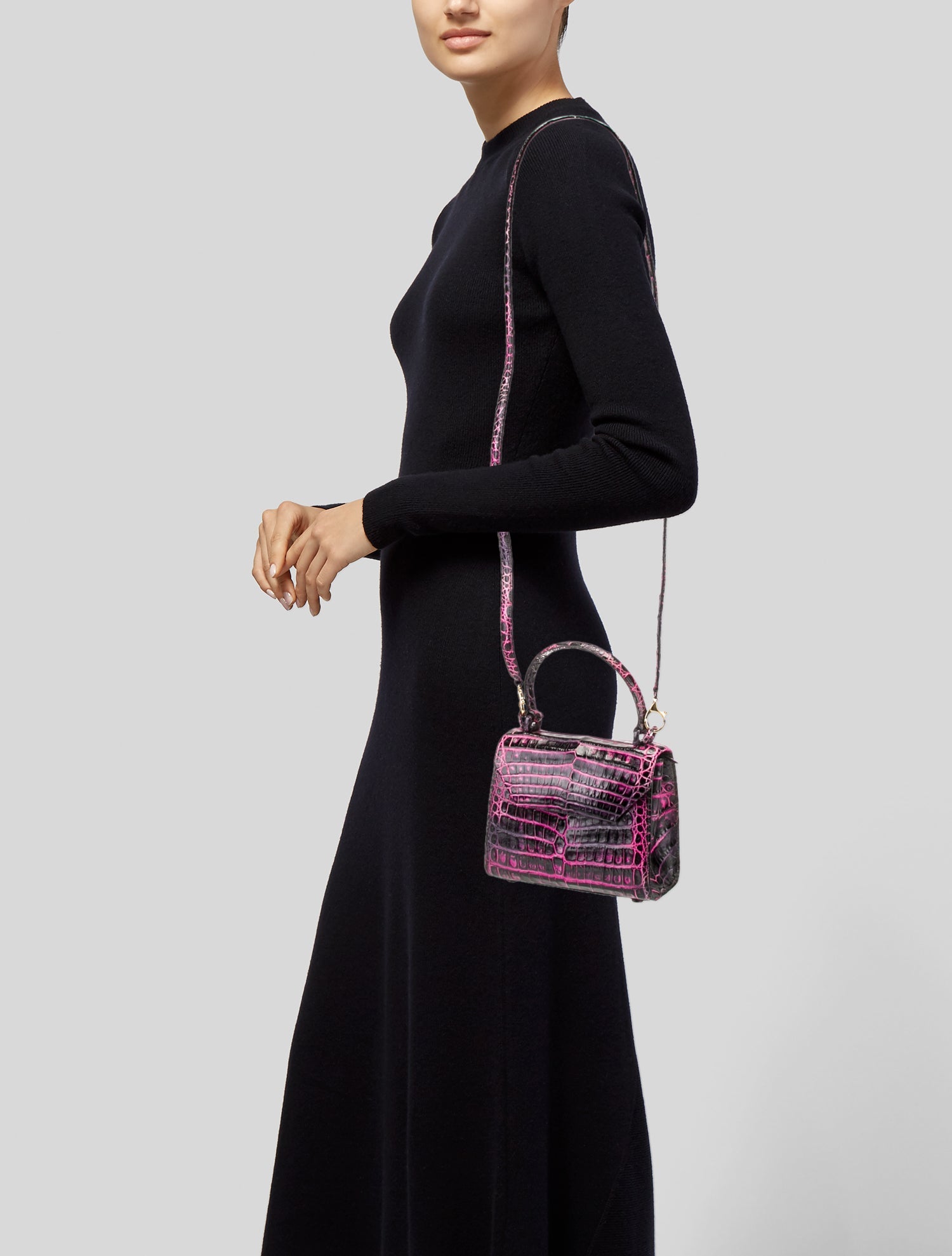Nancy Gonzalez Crocodile Evening Bag