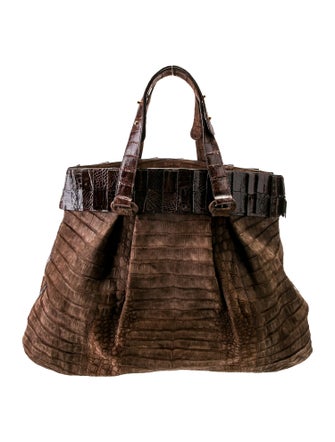 Nancy Gonzalez Crocodile Top Handle Bag