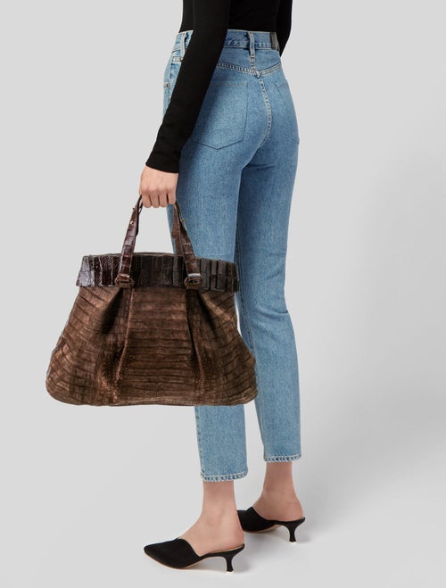 Nancy Gonzalez Crocodile Top Handle Bag