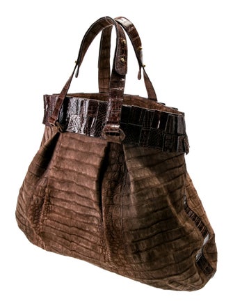 Nancy Gonzalez Crocodile Top Handle Bag