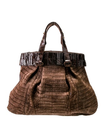 Nancy Gonzalez Crocodile Top Handle Bag