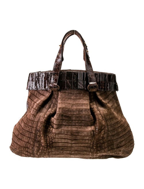 Nancy Gonzalez Crocodile Top Handle Bag