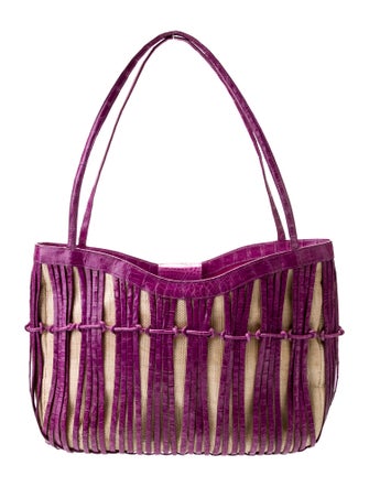 Nancy Gonzalez Crocodile Top Handle Bag