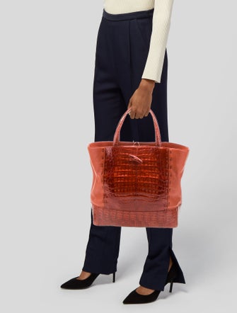 Nancy Gonzalez Crocodile Top Handle Bag