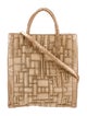 Nancy Gonzalez Raffia Top Handle Bag