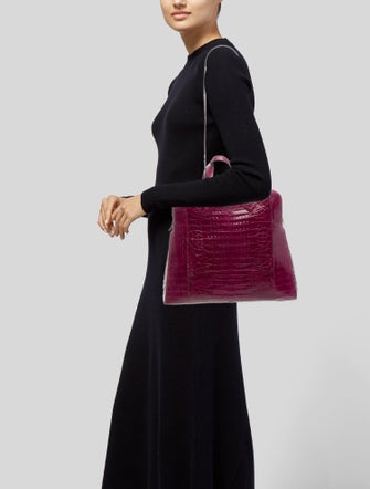 Nancy Gonzalez Crocodile Top Handle Bag
