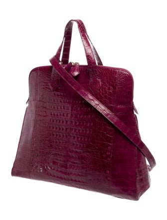 Nancy Gonzalez Crocodile Top Handle Bag