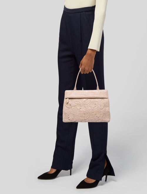 Nancy Gonzalez Crocodile Top Handle Bag