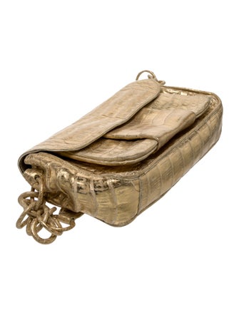 Nancy Gonzalez Embossed Leather Shoulder Bag