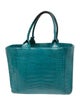 Nancy Gonzalez Embossed Leather Top Handle Bag