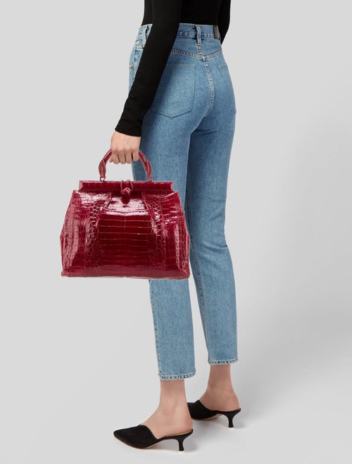 Nancy Gonzalez Crocodile Top Handle Bag