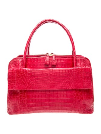 Nancy Gonzalez Embossed Leather Top Handle Bag