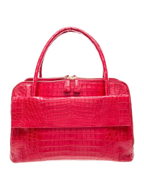 Nancy Gonzalez Embossed Leather Top Handle Bag