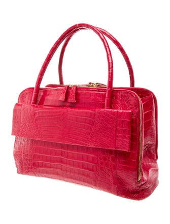 Nancy Gonzalez Embossed Leather Top Handle Bag