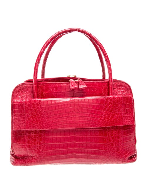 Nancy Gonzalez Embossed Leather Top Handle Bag