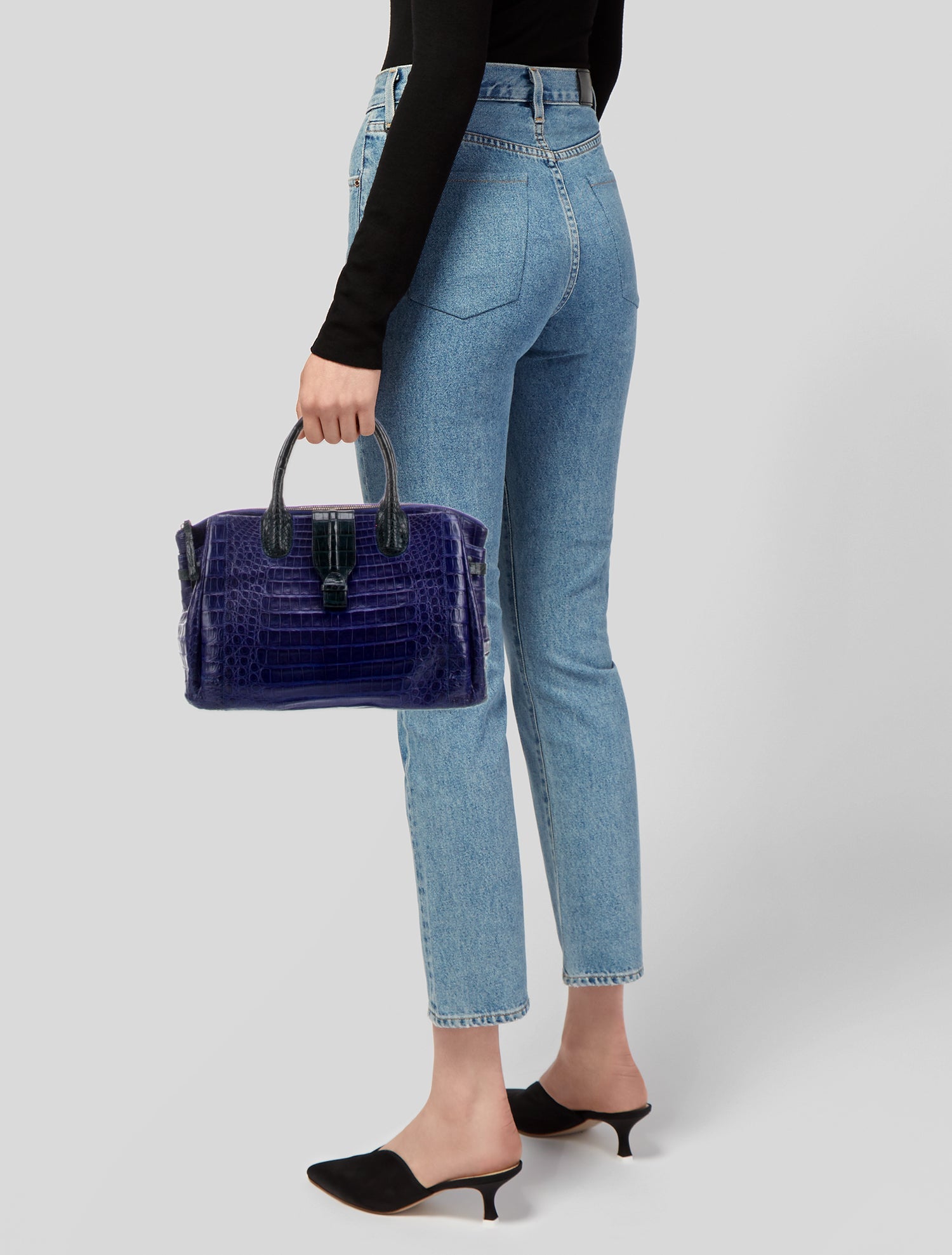 Nancy Gonzalez Crocodile Top Handle Bag