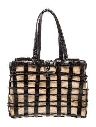 Nancy Gonzalez Canvas Top Handle Bag