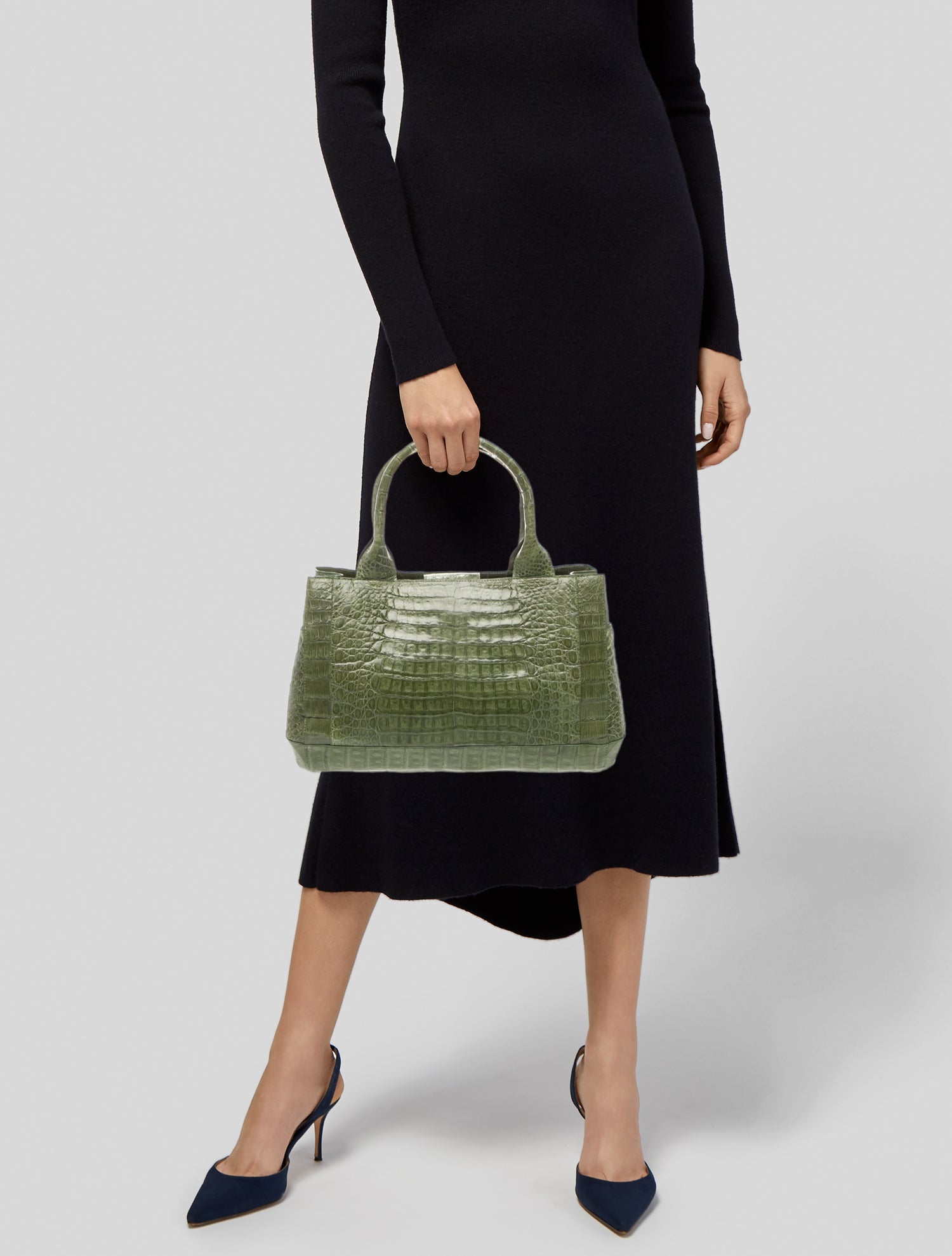Nancy Gonzalez Crocodile Top Handle Bag