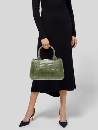 Nancy Gonzalez Crocodile Top Handle Bag