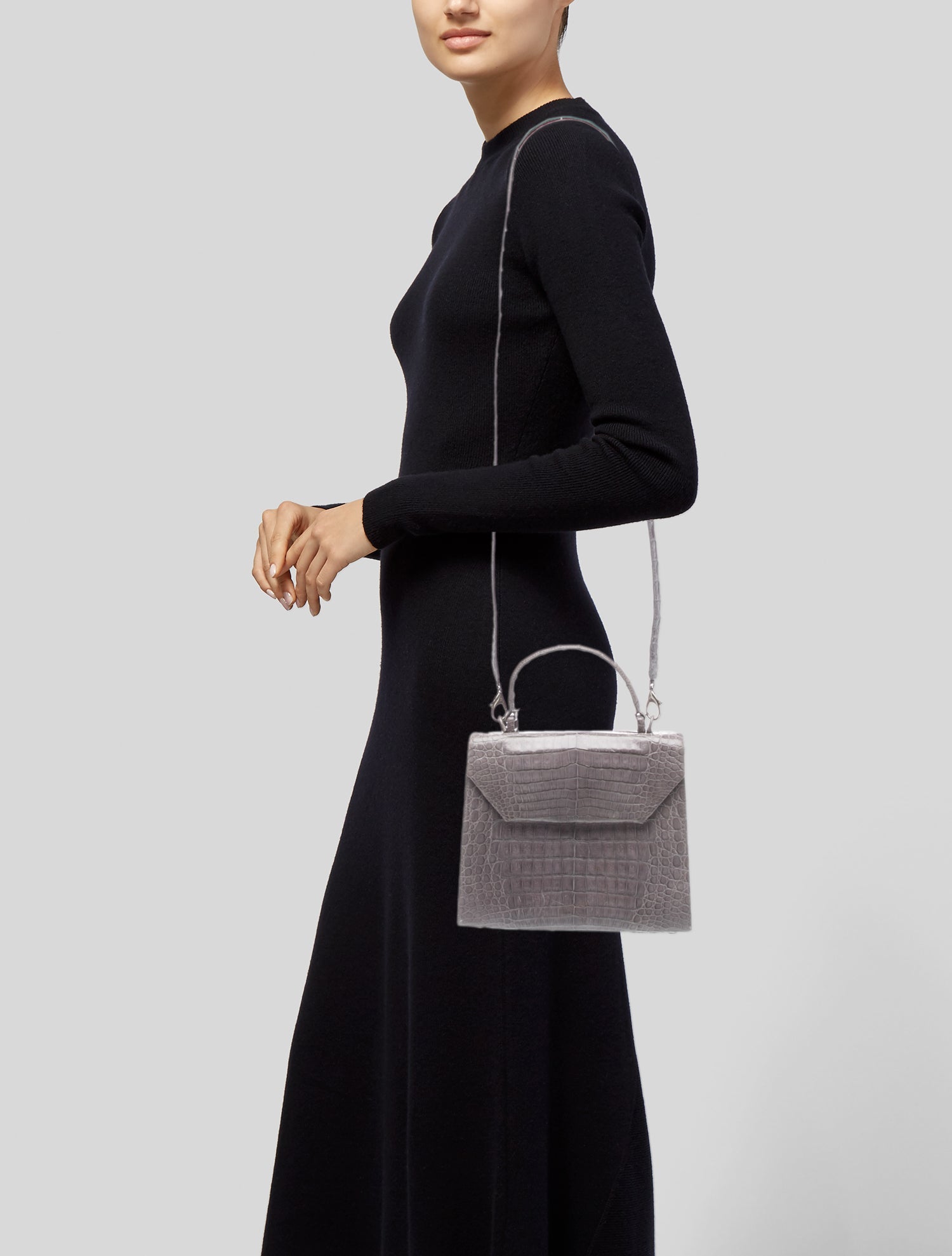 Nancy Gonzalez Crocodile Top Handle Bag