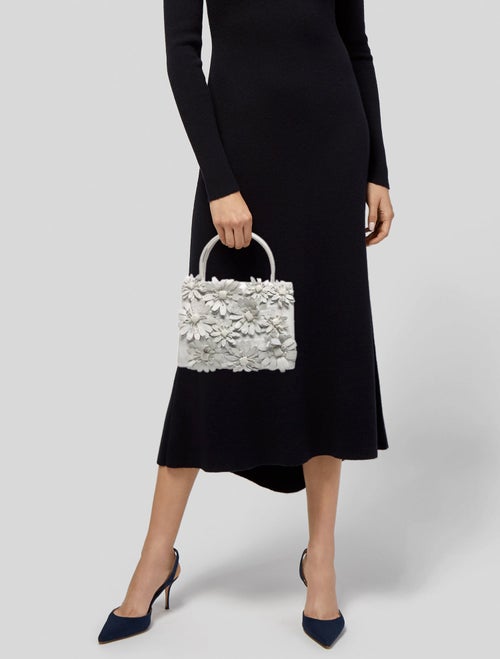 Nancy Gonzalez Crocodile Top Handle Bag