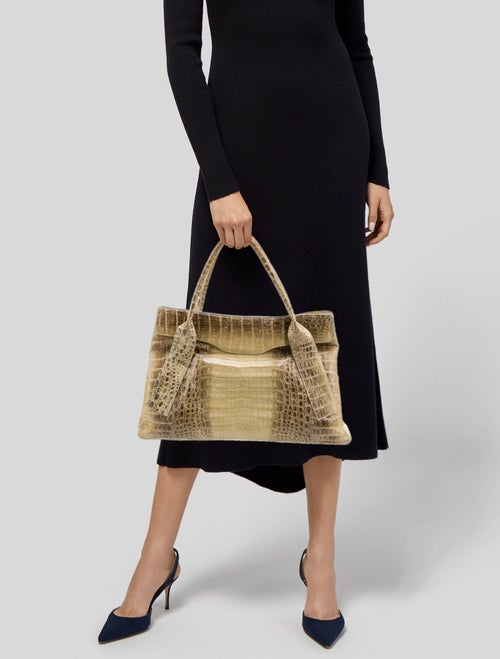 Nancy Gonzalez Crocodile Top Handle Bag