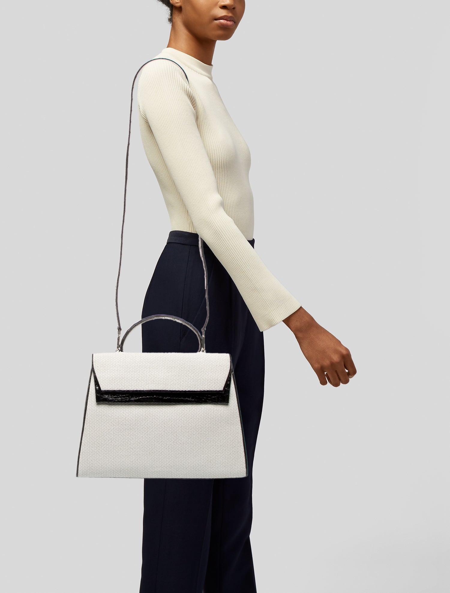 Nancy Gonzalez Straw Shoulder Bag