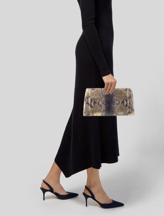 Nancy Gonzalez Snakeskin Clutch