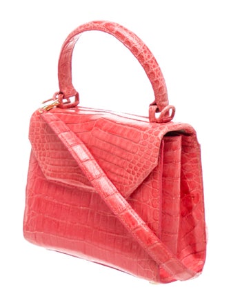 Nancy Gonzalez Crocodile Watermelon Handle Bag