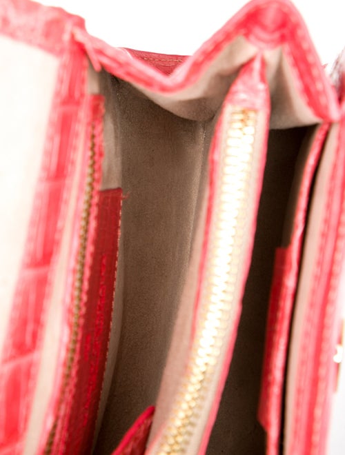 Nancy Gonzalez Crocodile Watermelon Handle Bag