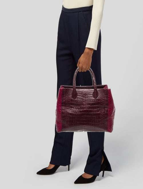 Nancy Gonzalez Crocodile Top Handle Bag