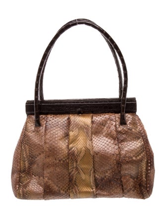 Nancy Gonzalez Snakeskin Shoulder Bag