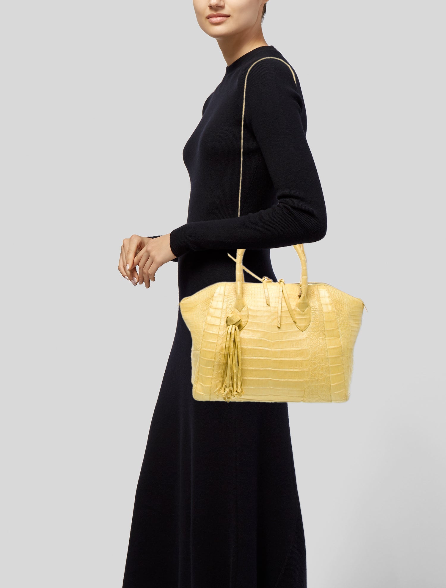 Nancy Gonzalez Crocodile Top Handle Bag