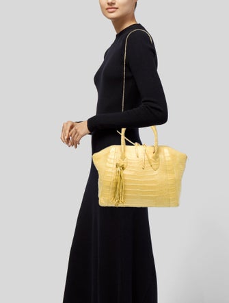 Nancy Gonzalez Crocodile Top Handle Bag