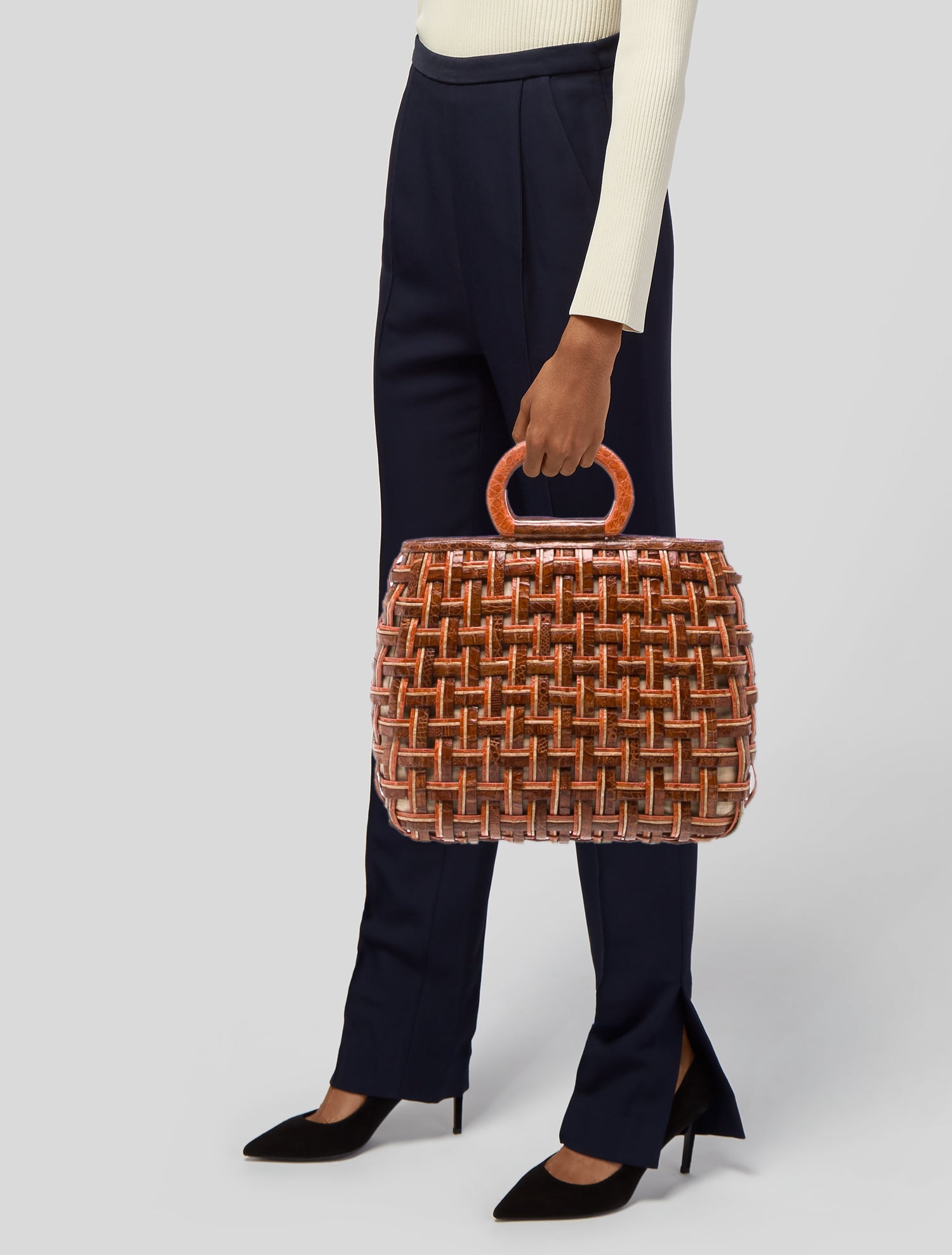 Nancy Gonzalez Crocodile Top Handle Bag