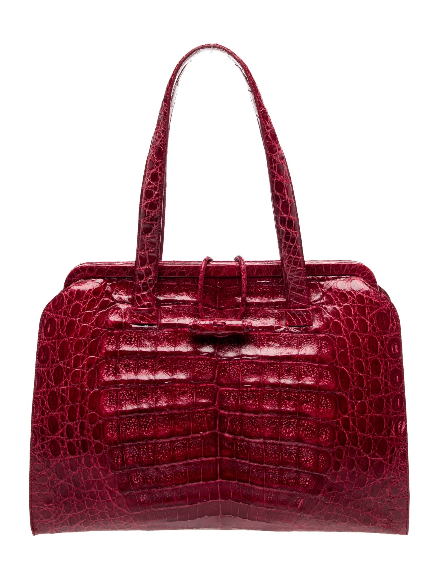 Nancy Gonzalez Embossed Leather Top Handle Bag