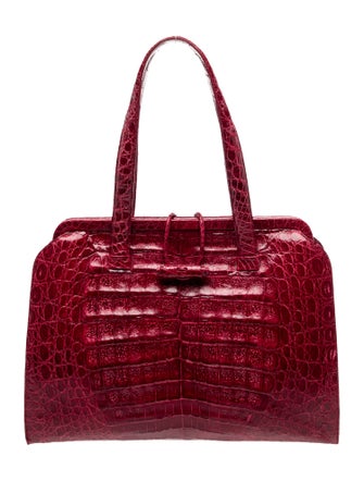 Nancy Gonzalez Embossed Leather Top Handle Bag
