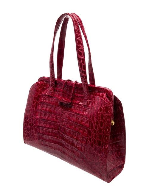 Nancy Gonzalez Embossed Leather Top Handle Bag