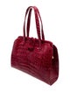 Nancy Gonzalez Embossed Leather Top Handle Bag