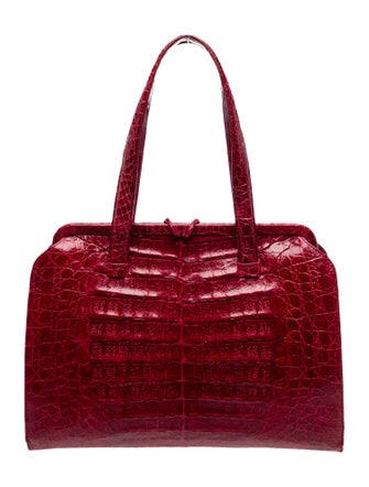 Nancy Gonzalez Embossed Leather Top Handle Bag