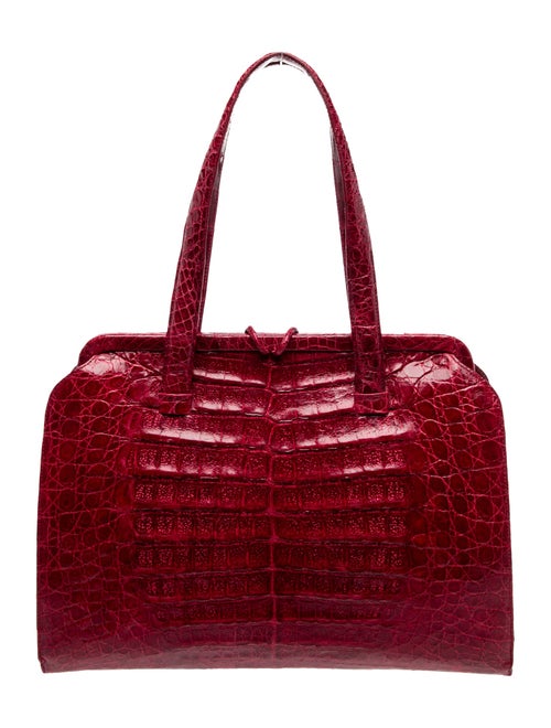 Nancy Gonzalez Embossed Leather Top Handle Bag