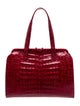 Nancy Gonzalez Embossed Leather Top Handle Bag
