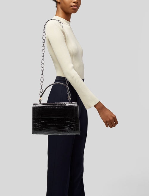 Nancy Gonzalez Crocodile Top Handle Bag
