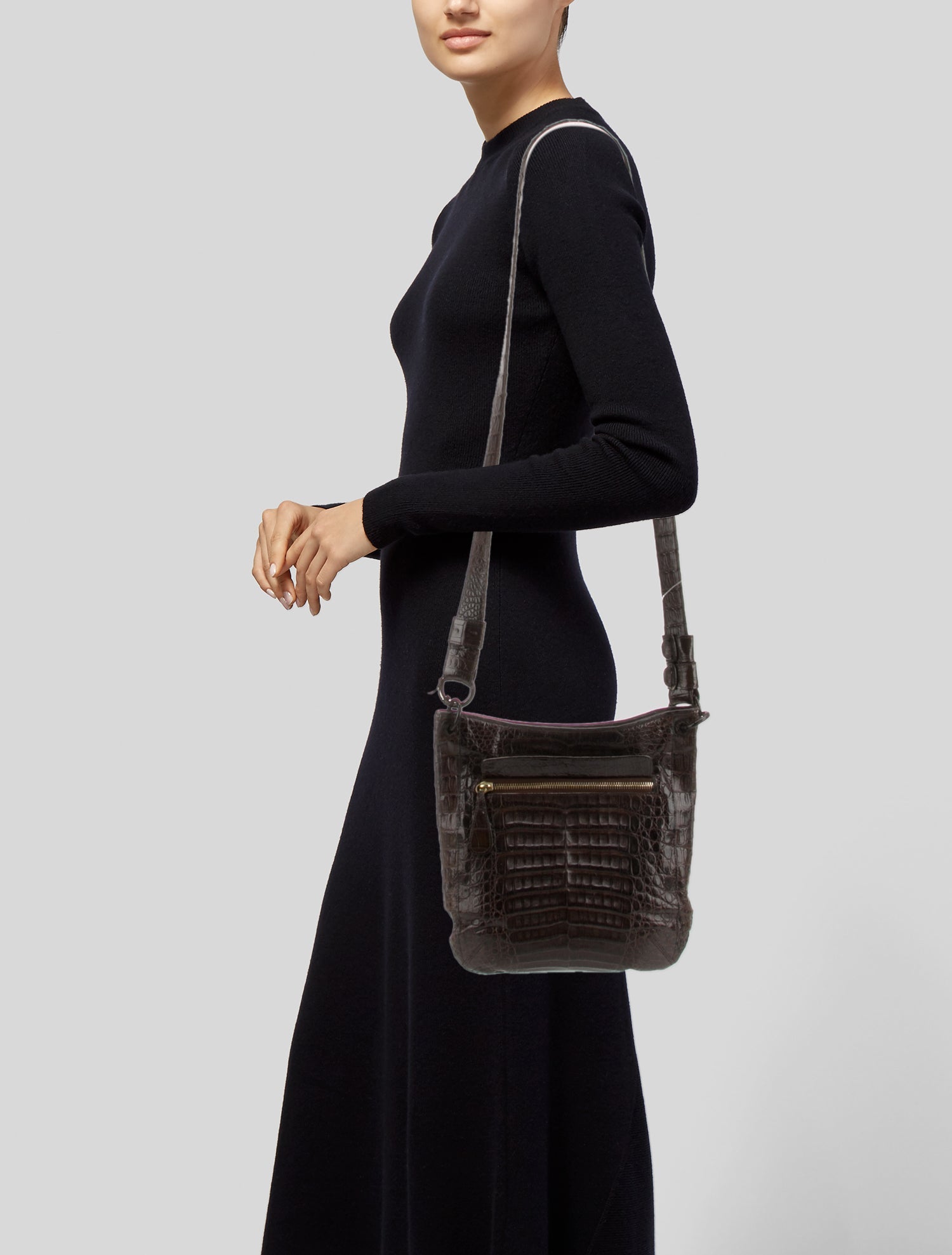 Nancy Gonzalez Crocodile Shoulder Bag