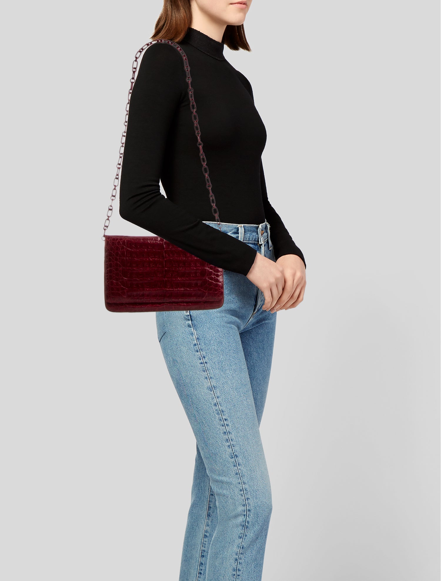 Nancy Gonzalez Crocodile Shoulder Bag
