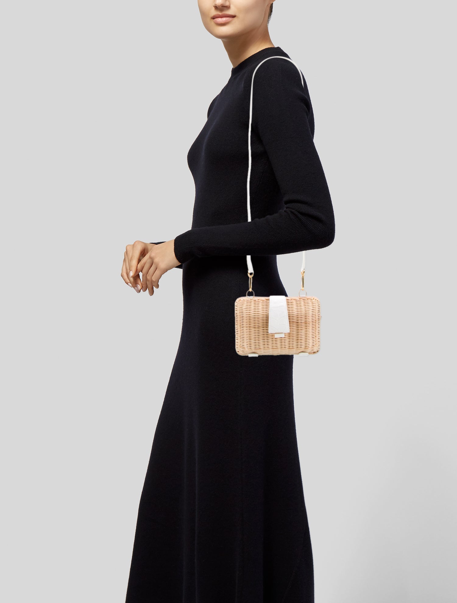 Nancy Gonzalez Wicker Shoulder Bag