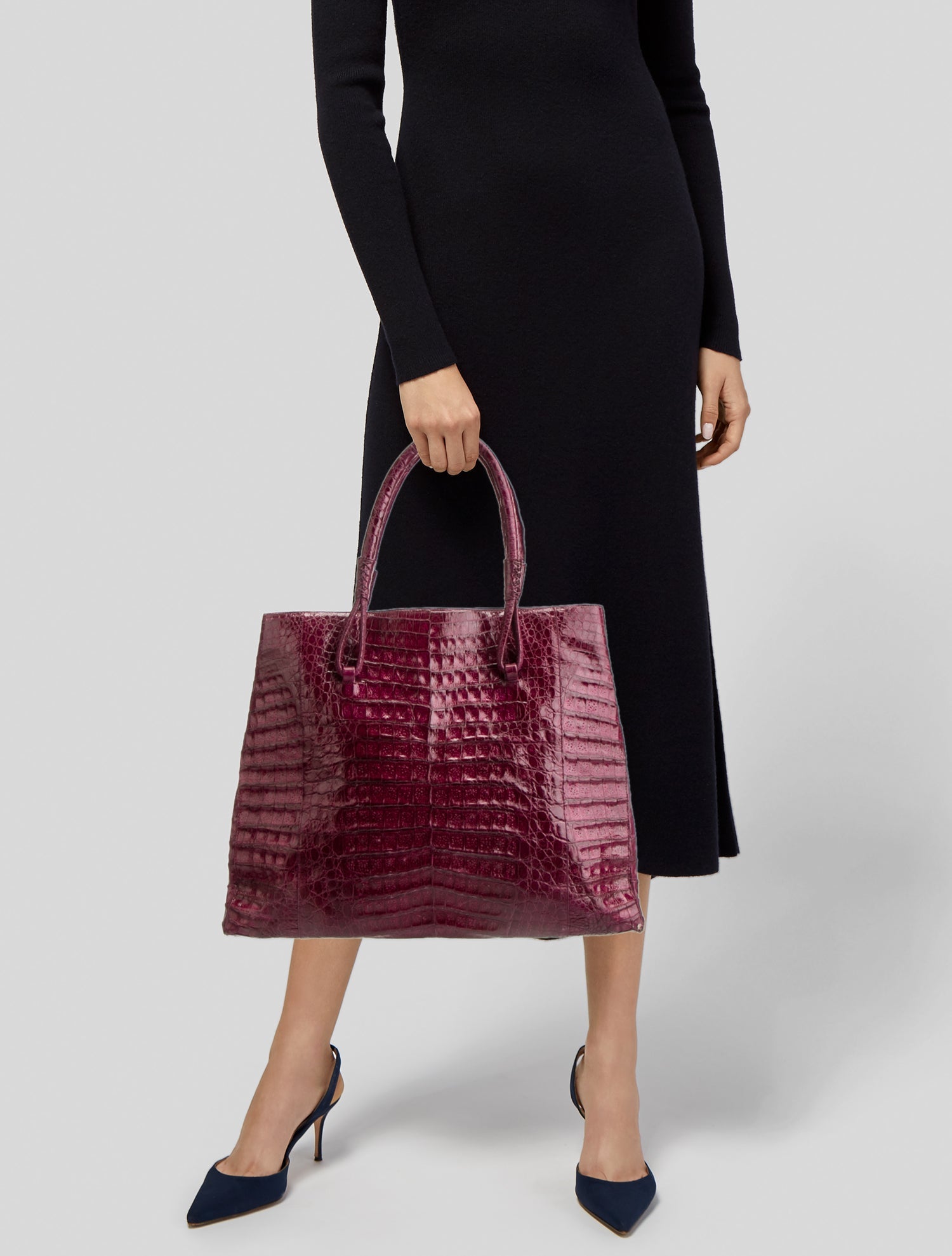 Nancy Gonzalez Crocodile Top Handle Bag