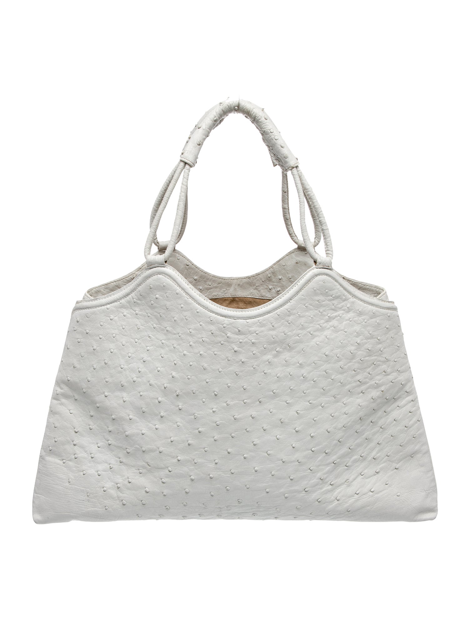 Nancy Gonzalez Ostrich Top Handle Bag